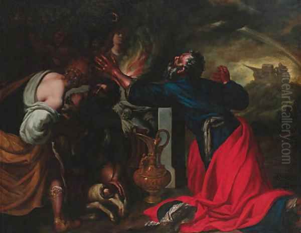 The Sacrifice of Noah Oil Painting by Giovanni Benedetto Castiglione