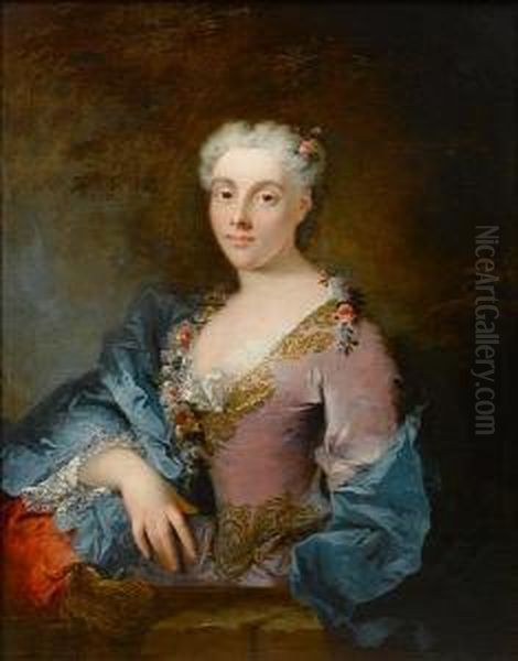 Portrait Of A Lady Oil Painting by Robert Tournieres