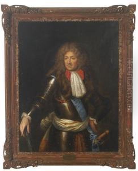 Portrait Of The Duke Of Berwick, Half-length, In Armour Oil Painting by Robert Tournieres