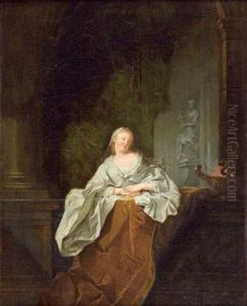 Portrait De Dame En Vestale
 Toile Oil Painting by Robert Tournieres