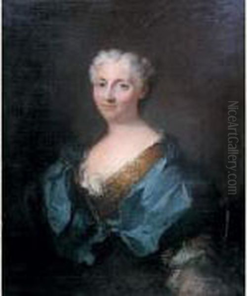 Portrait Presume De Catherine Grayer Oil Painting by Robert Tournieres