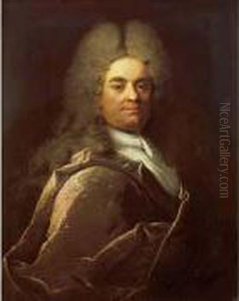 Portait De Gentilhomme. Oil Painting by Robert Tournieres