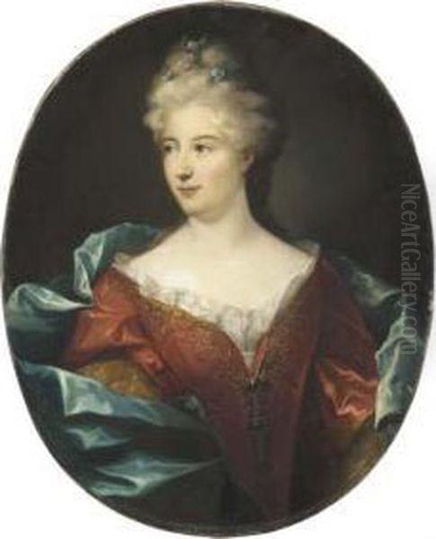 Portrait Of A Lady Oil Painting by Robert Tournieres