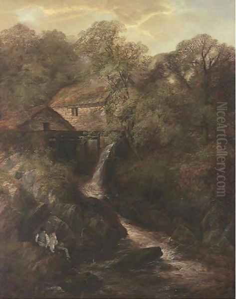 The old mill Oil Painting by Thomas Creswick