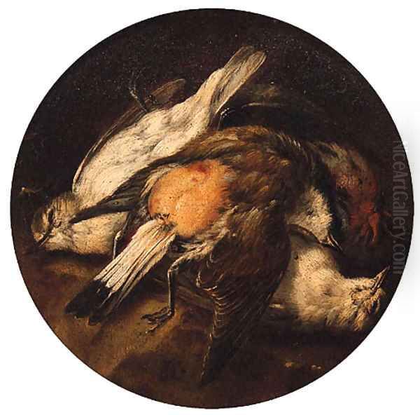 Dead Birds Oil Painting by Baldassare De Caro