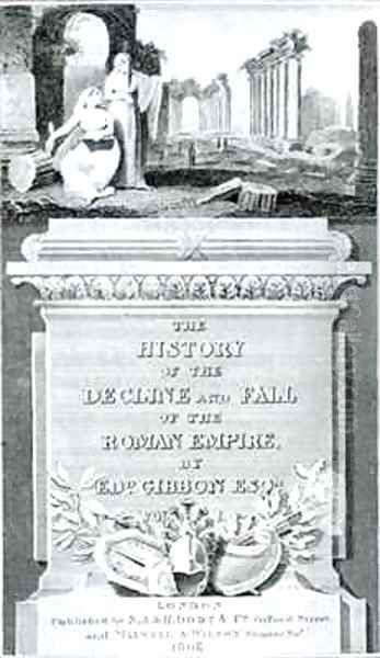 Titlepage of The History of the Decline and Fall of the Roman Empire Oil Painting by Henry R. Cook