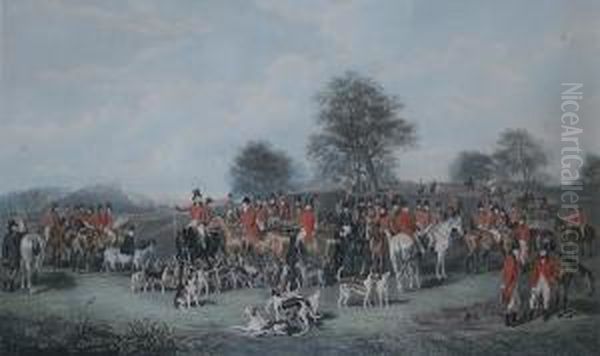 The Cheshire Hunt Oil Painting by Charles George Lewis