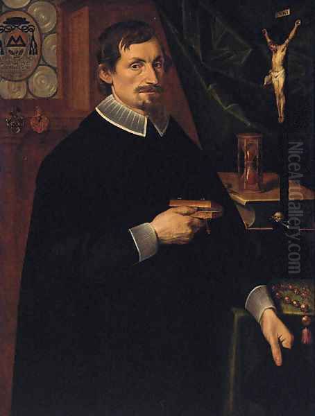 Portrait of Cardinal Johann Mockel Oil Painting by School Of Cologne