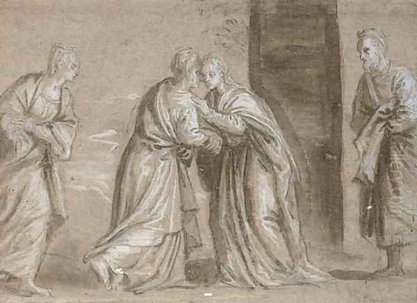 The Visitation Oil Painting by Benedetto Caliari