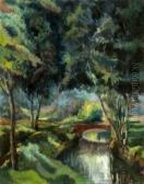 Paysage Au Ruisseau Oil Painting by Sonia Lewitska