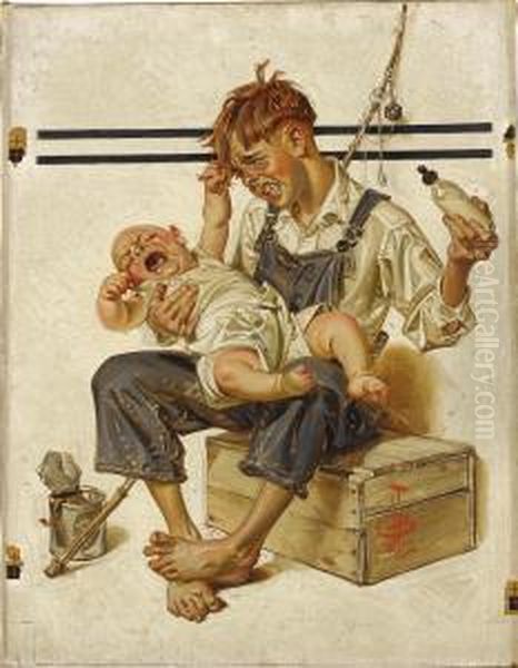 The Saturday Evening Post Oil Painting by Joseph Christian Leyendecker