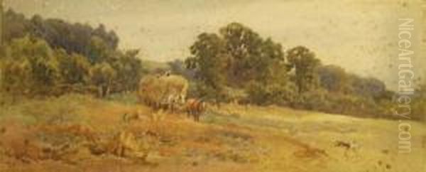 In The Harvest Field Oil Painting by Alfred Leymann