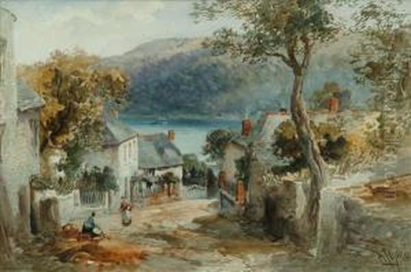 Dittisham On Thedart Oil Painting by Alfred Leymann