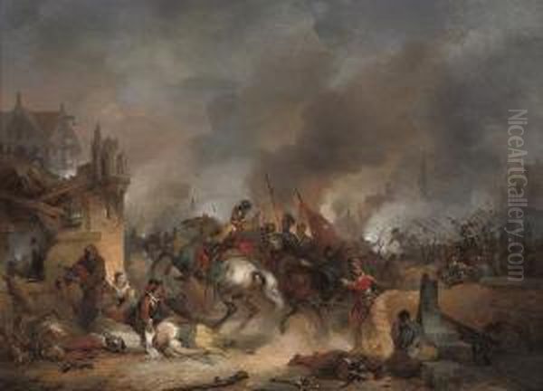 The Siege Of Antwerp Oil Painting by Henri Leys