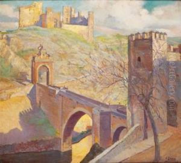 Puente De Alcantara De Toledo Oil Painting by Carlos Lezcano