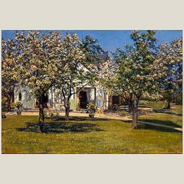 Jardin Oil Painting by Agustin Lhardy Y Garrigues