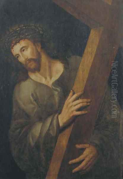 Christ carrying the Cross Oil Painting by Michiel Van Coxcie