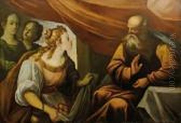 Philosophe Refusant Un Present Oil Painting by Pietro Liberi