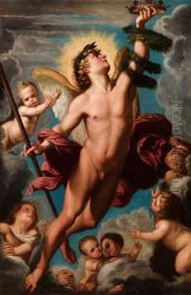 Allegoria Dell'amor Di Virtu Oil Painting by Pietro Liberi