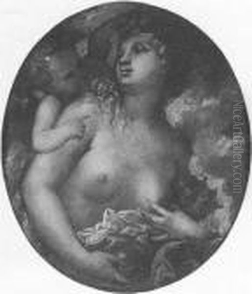 Venus And Cupid Oil Painting by Pietro Liberi