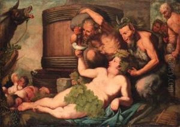 Liberi, P.
A Bacchanal Oil Painting by Pietro Liberi