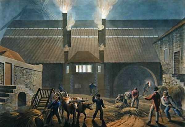 Exterior of the Boiling House Oil Painting by William Clark