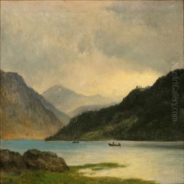 Ved Nordfjord I Norge Oil Painting by Georg Emil Libert