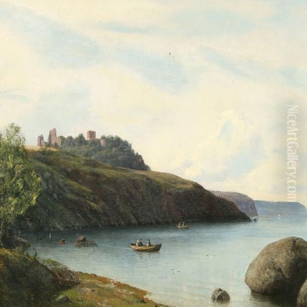 Coastal Scene Frombornholm Island, Denmark Oil Painting by Georg Emil Libert