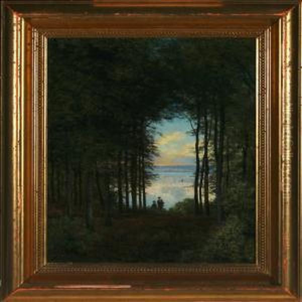 View From Munkebjerg Oil Painting by Georg Emil Libert