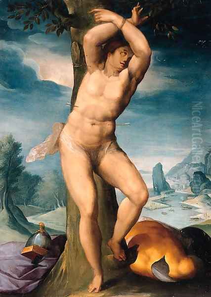 Saint Sebastian Oil Painting by Giuseppe Cesari