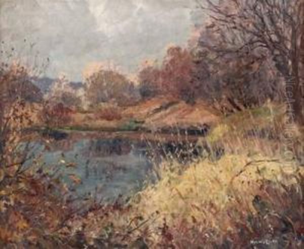 Elbteich Im Herbst Oil Painting by Hans Licht