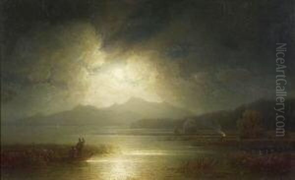 Am Chiemsee. Oil Painting by Wilhelm Lichtenheld