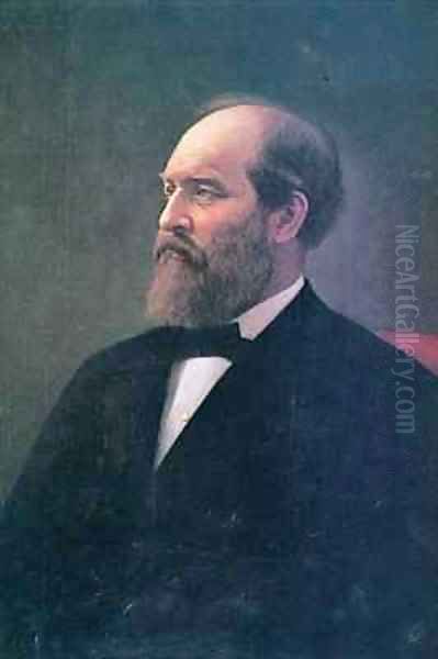 James A. Garfield 1831-81 Oil Painting by Calvin Curtis