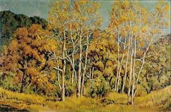 Autumn Oil Painting by Jonas Lie