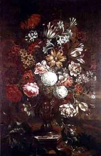 Still Life of Flowers Oil Painting by Gaetano Cusati