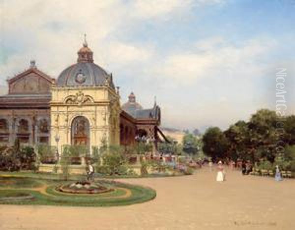 Motiv Aus Karlsbad Oil Painting by Karl Liebscher