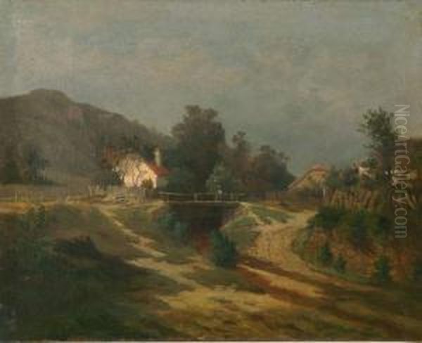 Sommerlandschaft. Oil Painting by Adolf Heinrich Lier