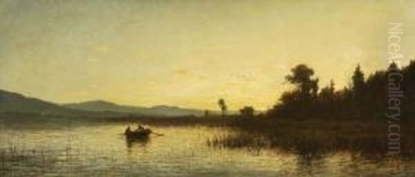 Abend Am Staffelsee Oil Painting by Adolf Heinrich Lier