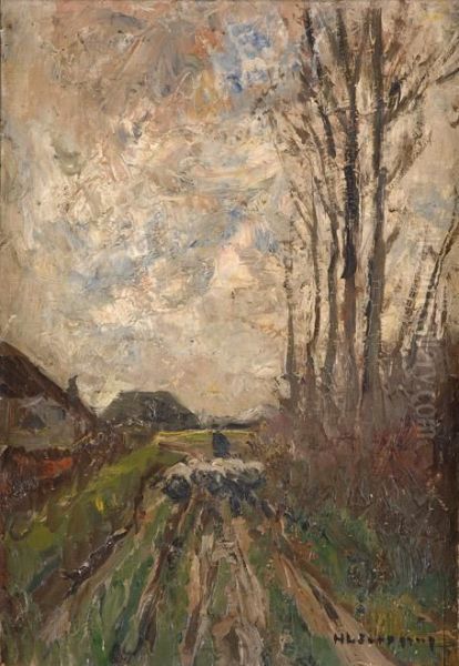 Auf Dem Heimweg. Oil Painting by Helmut Liesegang