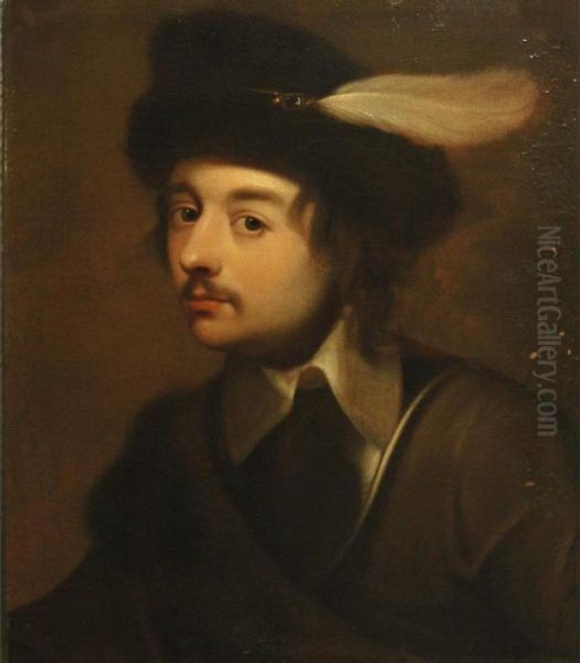 Man In A Gorget And Plumed Hat Oil Painting by Jan Lievens