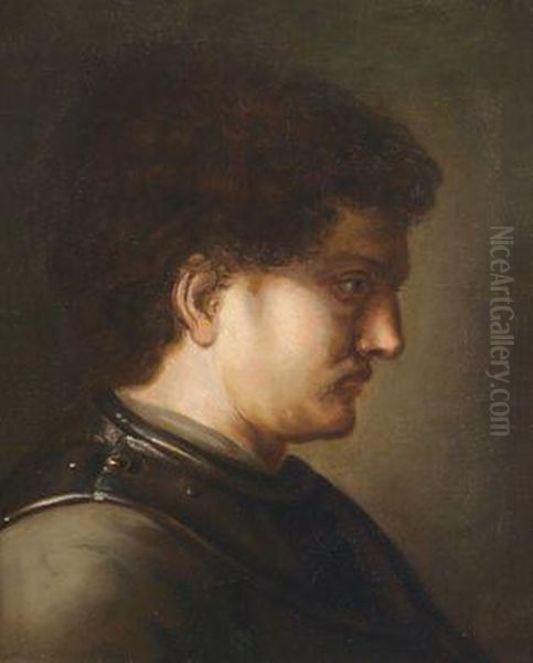 Nachahmer Ein Gerusteter Mann Im Profil Nach Rechts Oil Painting by Jan Lievens