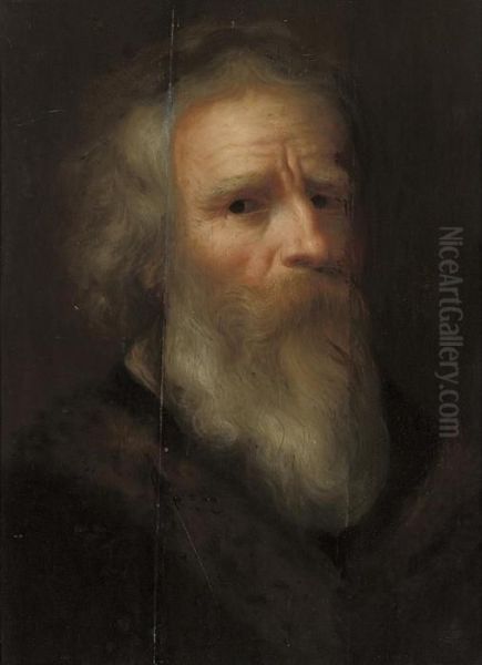 Head Of A Bearded Man Oil Painting by Jan Lievens