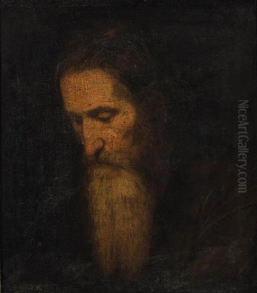 A Bearded Old Man, Bust-length Oil Painting by Jan Lievens