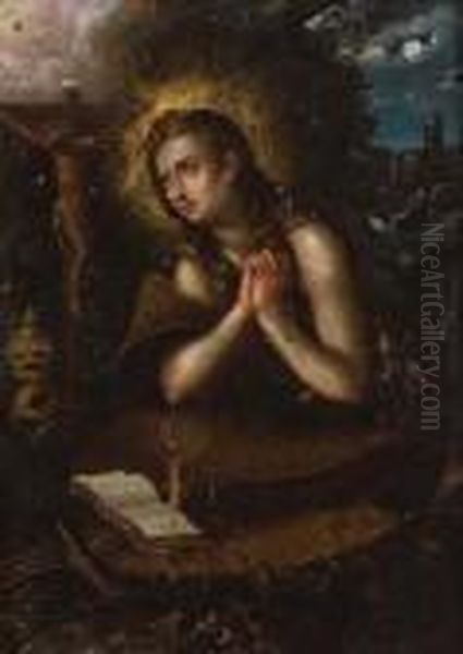 Maddalena Penitente Oil Painting by Giacomo (or Jacopo) Tarchiani