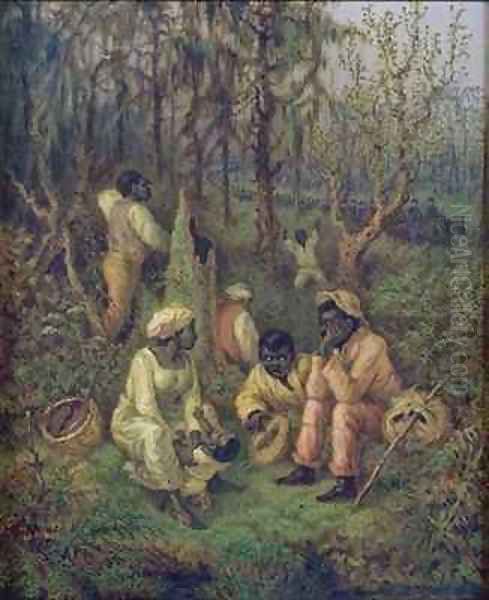 Fugitive Slaves in the Dismal Swamp Oil Painting by David Cronin