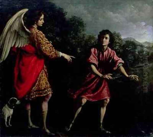 Tobias and the Angel Oil Painting by Francesco Corradi