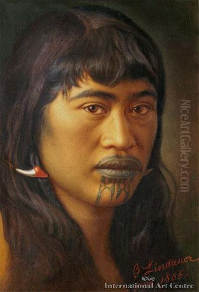 Hinekura Of Te Reinga, Hawkes Bay Oil Painting by Gottfried Lindauer