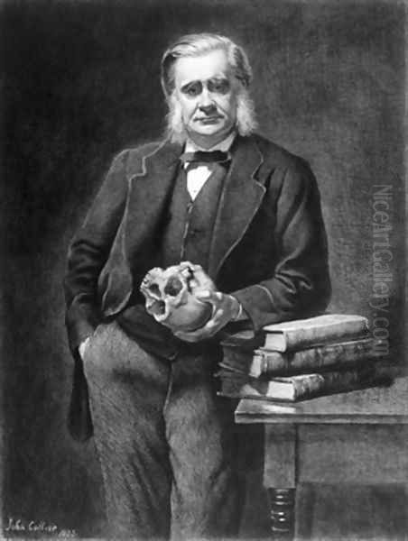 Thomas Henry Huxley etched by Leopold Flameng Oil Painting by Collier, John