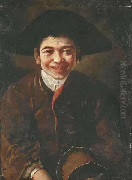 A laughing boy Oil Painting by Giacomo Ceruti (Il Pitocchetto)