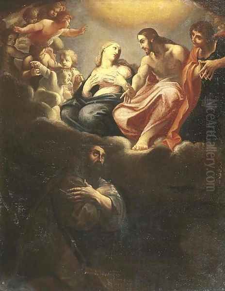 The Vision of Porziuncola Oil Painting by Ludovico Carracci